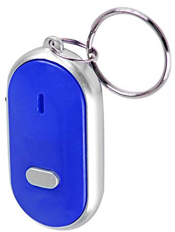 Akozon Schlüsselfinder mit Stimme, Keyfinder, Sprachsteuerung Anti-Verlust-Gerät Pfeifen-Finder, Schlüsselbund für Geldbörse, Auto, Haustier, Tasche, Koffer (Blau)