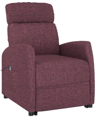vidaXL Aufstehsessel, Elektrischer Sessel mit Aufstehhilfe, Relaxsessel mit Liegefunktion, Verstellbarer Fernsehsessel Liegesessel, Lila Stoff