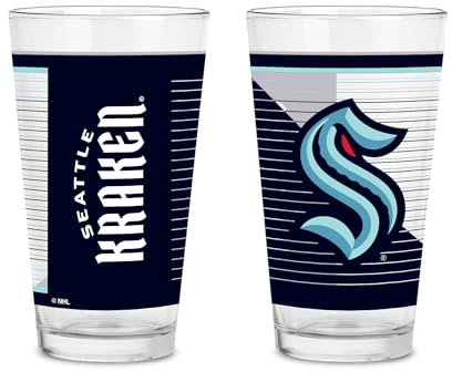 Rico Industries NHL Hockey Washington Capitals 473.6 g Pint-Gläser mit digital gedrucktem Logo, Set mit 2 klassischen Trinkgläsern, für Fans, spülmaschinenfest