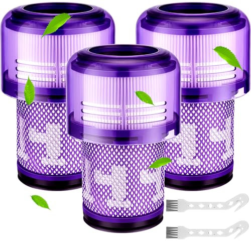 ZLPBAO Filtro 3PCS HEPA Ricambio Lavabile per Aspirapolvere con 2PC Spazzola per la Pulizia, Filtro per filtri per Dy-son V11,3 Pack di ricambio per aspirapolvere senza fili V11 V15 V11 SV14 SV17 SV22