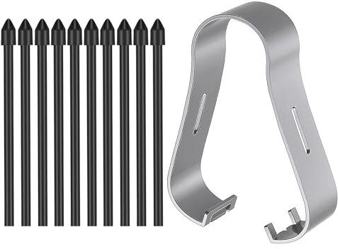 [10 Pezzi] Punte di Ricambio per Pennino Samsung S Pen Galaxy Tab S6 Lite/S10 Lite/S10 FE/S10 FE+ Plus/S10 Ultra/S10+ Plus/S9 FE+ Plus/S9+ Plus/S9 FE/S9/S9 Ultra/S8/S7 FE, Nero