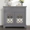 Galano Novara 2 Door 1 Drawer Sideboard, Storage Cabinet and Organizers - Display Cupboard Console - Freestanding Cabinet for Living Room, Entryway, Hallway, Kitchen (Cool Grey)