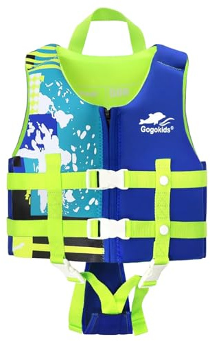 Gogokids Swim Vest Float Jacket - Kids Swimming Training Flotation Buoyancy Swimsuit with Adjustable Safety Straps for 15-35kg Child,Boys Girls Aged 2-9 Years, Perfect for Pool and Swimming lesson