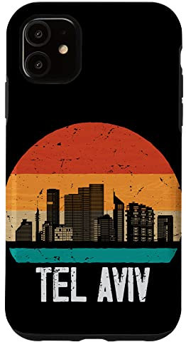 Hülle für iPhone 11 Tel Aviv Israel Retro Vintage Skyline Tel Aviv