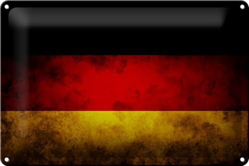 Schild Blech 30x20cm - Made in Germany - Flagge Deutschland Fahne Metall Deko Blechschild