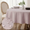 Softalker tischdecken abwaschbar rund 100 cm tischdecke leinenoptik tischtuch Wasserabweisende tischwäsche gartentischdecke Table Cloth für Outdoor, Camping, Hochzeiten, Geburtstag (Rosa Braun)