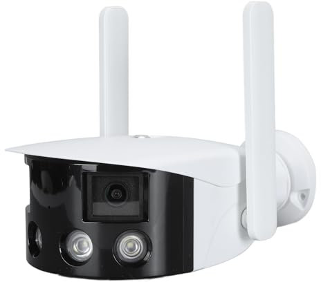 Telecamera di sorveglianza a doppia lente, wireless, wireless, wireless, doppia modalità, 2 MP, HD, citofono bidirezionale, grandangolo 180 gradi, telecamera Wi-Fi, DC12 V