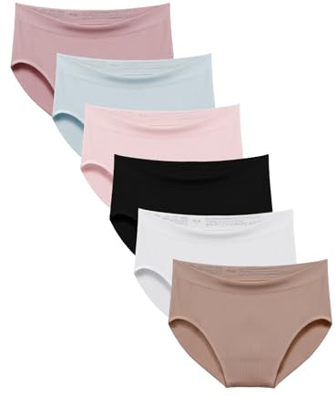 Channo Culotte en Coton pour Femme, Taille Haute et sans Couture. Élastique, Doux et Confortable, Couleurs Unies