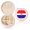 Schmuckkästchen mit Flagge der Republik Kroatien, Reise-Schmuck-Organizer, Aufbewahrung für Damen, Halsketten, Ohrringe, Ringe, Accessoires, Aufbewahrung (rosa, rund)