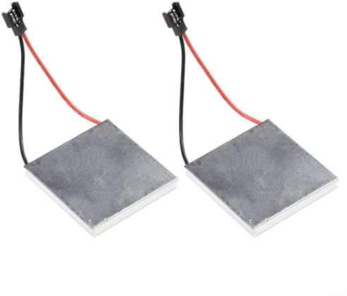 Uwithdanceme Thermoelectric 2PCS Power Generator Fireplace Fan Repair Replacement Parts Temperature Difference Power Generation Chip 40×40mm