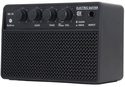 10-W-Mini-E-Gitarrenverstärker, Tragbarer Wiederaufladbarer -Gitarrenverstärker mit 6, 35-mm-Eingang für iOS- und Android-Geräte für das Tägliche Üben