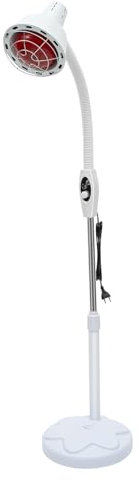 ZENGRICE Infrarot Lampe Rotlichtlampe, 275W Infrarotlampe Infrarotstrahler, Infrarot Therapie Lampe, für Nacken, Schultern, Knien, Händen und Gelenken, Lampe kann 360° drehen