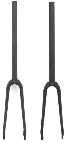 BSFHQS BMX Starrgabeln 14 16 18 20 22 Zoll Kohlefaser Falträder Starre Gabel 1-1/8 Gerade Fahrräder Vordergabel C/Scheibenbremse Schnellspanner Fahrradgabel 9 * 74/100MM(74MM_16IN)