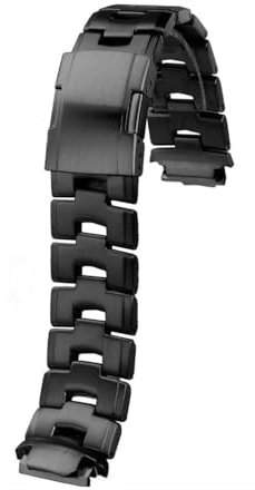 AMAUPCKCA for Tissot T111 Racing Titanium Metal Men Cinturino Bicycle Race Special T111417 Cinturino Orologio 18mm Convesso Bracciale in Acciaio Inossidabile(Black)