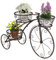 HOMASIS Portavasi a Forma di Bicicletta, Supporto per Piante in Metallo con 3 Livelli, Portapiante Scala per Piante in Stile Vintage per Giardino, Balcone, Ufficio (Bronzo, 85 x 25 x 50 cm)