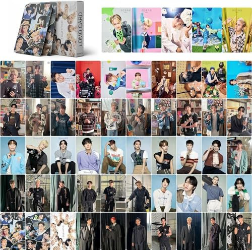 ZRHMCJEN 55Pcs Seventeen Fotokarten Attacca Super Dael+Ing Fml Seventeen Going New Album Lomo Postkarten Für Fan
