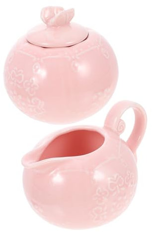 DECHOUS Tazza E Zuccheriera Di in Stile Europeo - Set Di Brocca E Zuccheriera in Ceramica - Perfette Per Tè E Caffè