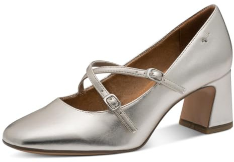Tamaris Damen Pumps Synthetik, metallic, 38 EU