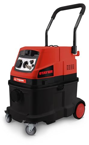 Stayer Aspirador Profesional de sólidos y líquidos BVAC 2240 Air V-System. con Limpieza automática de filtros, Filtro HEPA, Mando con Control Remoto y Toma neumática.