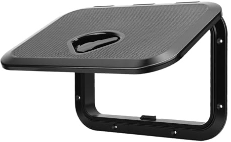 Xiuganpo Escotilla Marina, Escotilla Rectangular de Acceso para Barcos de 14,76 X 10,63 Pulgadas, Construcción de ABS con Superficie Antideslizante y Sellado de Goma para Yates, Vehículos