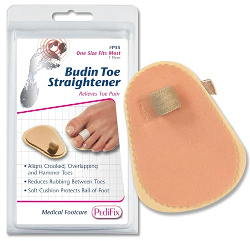 Pedifix Toe Straightener – Gentle Toe Alignment Support for Hammer Toes, Crooked or Overlapping Toes – One Size Fits Most