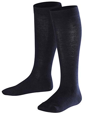 FALKE Unisex Kinder Kniestrümpfe Family, Baumwolle, 1 Paar, Blau (Dark Marine 6170), 35-38 (9-12 Jahre)