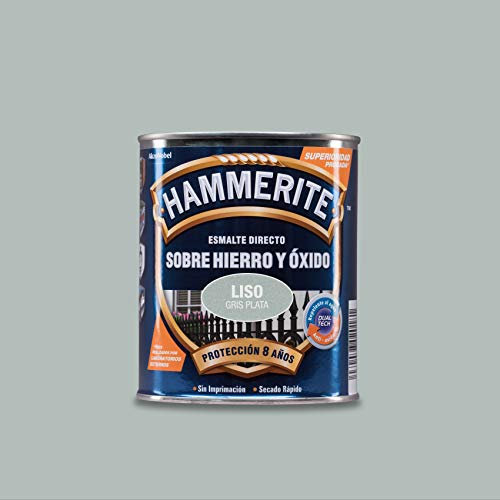 Hammerite M127433 Liso, Gris Plata, 750 ml (Paquete de 1)