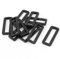 sourcing map 10 Pcs Schnallen Riemen Gürtelschnalle Plastiktüte Bar Slides Buckles Schwarz für 50mm Gurtband