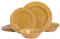 Laurie Gates Gibson Mauna Dinnerware Set, Service for 4 (12pc), Golden Yellow