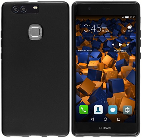 mumbi Hülle kompatibel mit Huawei P9 Plus Handy Case Handyhülle, schwarz