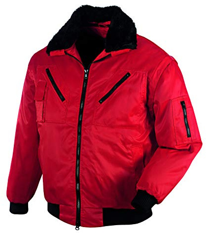 teXXor Piloten Oslo Arbeitsjacke mit abnehmbaren Ärmeln, XL, rot, 4172