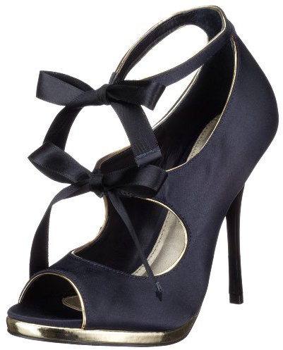 Buffalo Women's Peeptoe Ballet Flats Peep Toe, Blue Navy96, 8.5