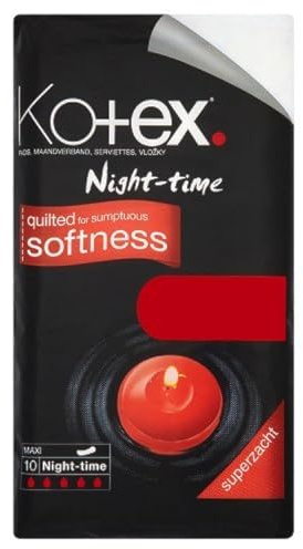Kotex Maxi Night Time, 10 Pads