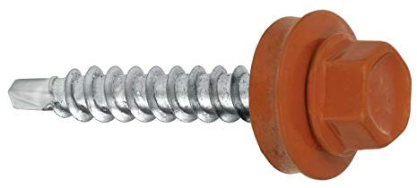 Bohrschrauben 4,8 х 25 mm 250 Stück RAL: 8004 - Kupferbraun Trapezblechschrauben - 03130225