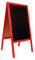 DWA Tableau Noir Panneau de Trottoir sur Pied Cadre Bois Stop CHEVALET Code FL Red