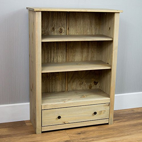 Vida Designs Panama Bookshelf with Drawer for Books, DVDs, Blue-Rays, Jewellery