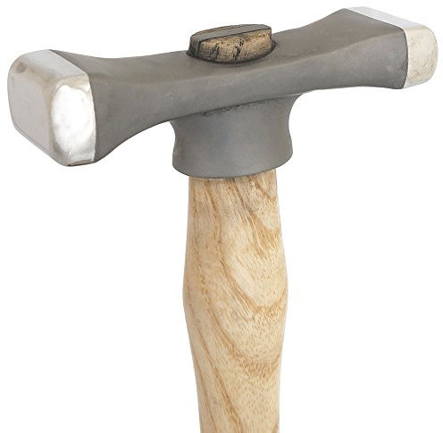Maker Juweliere 'Hammer mit Edelstahl-Köpfe und amerikanische Esche Holz Griffe MKR2 Wide Raising Hammer