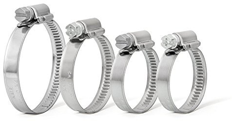 Pack of 2 Metal Hose Clips Ducting Tube Clamps Rubber Pipe Steel Bands (35mm - 50mm)