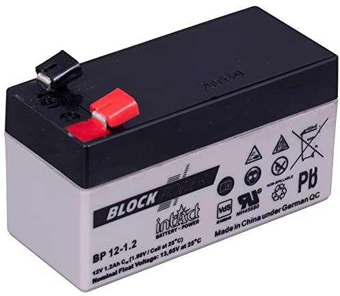 intAct Block-Power BP12-1.2 | 12 V 1,2 Ah | Batteria di alimentazione affidabile e di alta qualità | Batteria AGM senza manutenzione