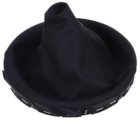 ICT Schaltmanschette Schaltsack Leder kompatibel mit: VW T5 2003 – 2015, Manuell (nur passend für Fahrzeuge, die einen Chromrahmen haben)