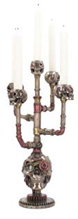 Nemesis Now Kerzenhalter Cranial Kerzenhalter, 45 cm, bronzefarben