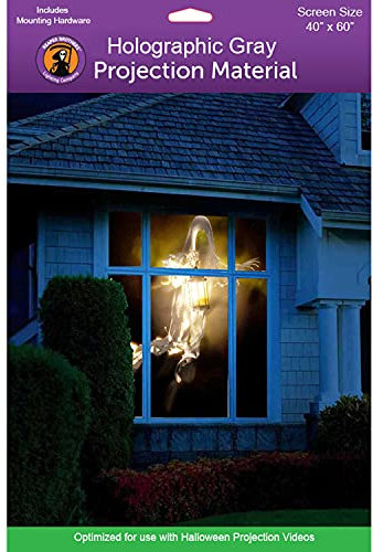 40 x 60 Window Holographic Rear Projection Screen with Mounting Hardware for Projecting Halloween Videos