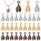 PandaHall Elite 30 Stück 3 Farben Messing Prise Kautionen Prise Clip Bail Verschluss baumeln Charm Bead Anhänger Connector Erkenntnisse für Anhänger Halskette Schmuck DIY Handwerk machen