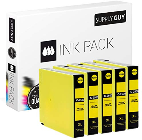 Supply Guy 5 Druckerpatronen kompatibel mit Canon PGI-2500XL Gelb passend für Canon Maxify IB4000 IB4050 IB4100 IB4150 MB5000 MB5050 MB5100 MB5150 MB5155 MB5300 MB5350 MB5400 MB5450 MB5455