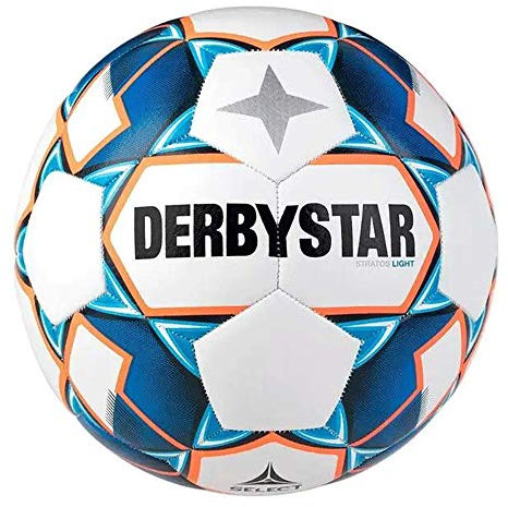 Derbystar Kinder Fußball Stratos Light, Weiss blau orange, 4, 1037400167