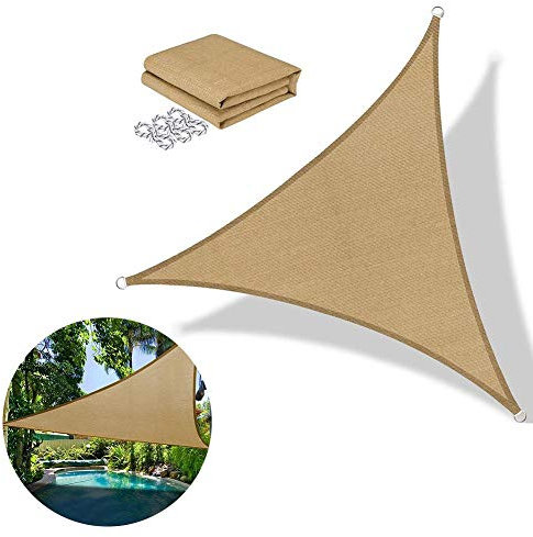 chlius Sombra Triangle 2.5X2.5X2.5m Toldo Vela Impermeable Sombra Jardín Patio Sombrilla Toldo para Piscina con Anilla En D Y 3 Piezas Cuerdas 200 Cm, para Patios, Céspedes, Jardines