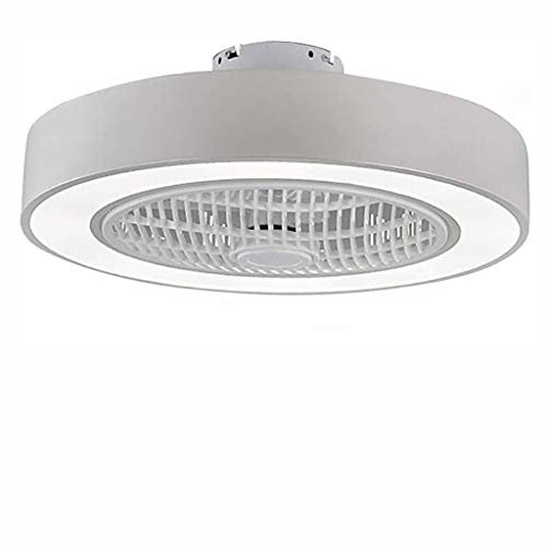 Ventilador Con Iluminación LED Ventilador De Techo Luz, Regulable Con Mando Distancia, Velocidad Del Viento Ajustable, 72W Creativo Moderno Ultra Silencioso Habitación Sala Ventilador Lámpara,Blanco