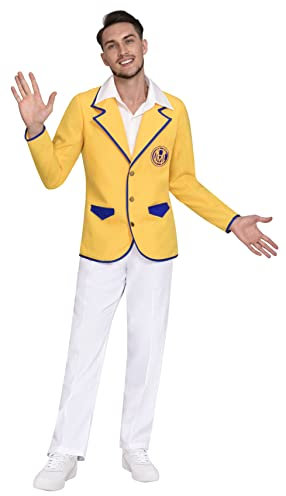 amscan 9906455 - Costume da uomo per le vacanze da uomo, taglia M, colore: giallo