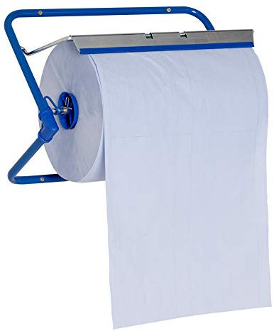 Putztuch-Spender Wandhalter Metall Blau Putzpapier Halter für Putzrollen bis 40 cm - für Industrie und Werkstatt