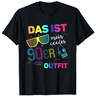 90er Party Outfit - 90s Motto Party - 90er Jahre Retro T-Shirt